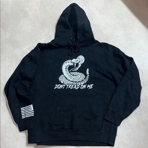 Thick “Don’t Tread On Me” Patriotic Snake Logo Pullover Hooded Sweatshirt